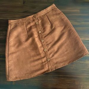 Suede Mini Skirt
